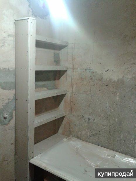 Полки из гипсокартон в ванной комнате своими руками Полки из гипсокартон в ванной комнате своими руками