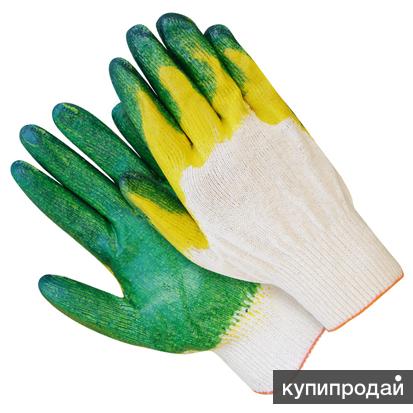 Перчатки х/б с двойным латексным обливом