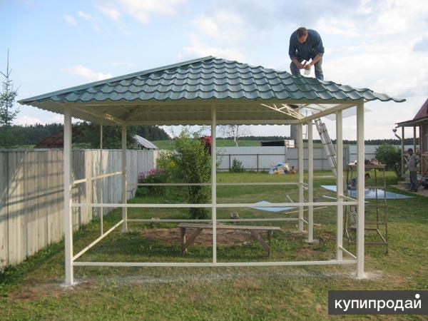 Беседка из круглых труб Беседка из круглых труб