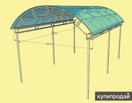 Автонавес из поликарбоната с чертежами Автонавес из поликарбоната с чертежами