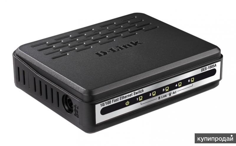 Продается "тройник" на 4-компа D-Link DES-1005A