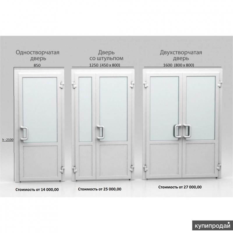 Дверь металлопластиковая профильной . сис. Enwin60