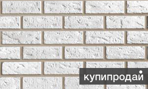 Панель фасадная Файнбир, кирпич мелованный белый
