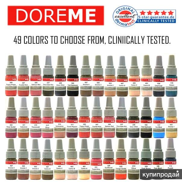 Пигменты для татуажа DOREME
