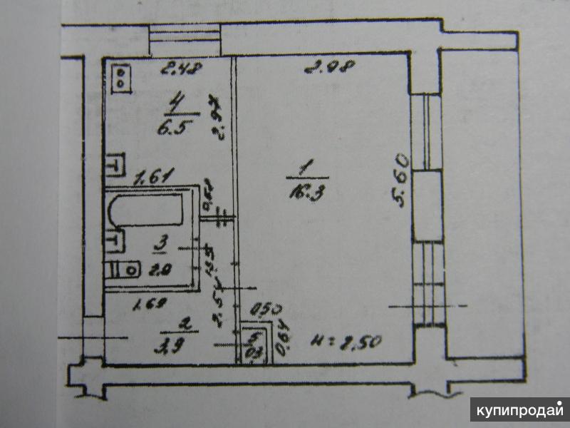 1-к квартира в центре, на прудах, 3/9 эт.