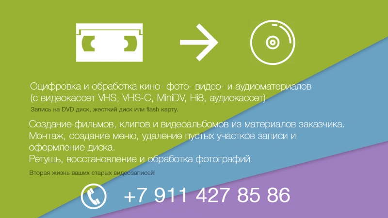 Оцифровка видеозаписей