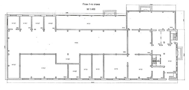 План этажа промышленного здания