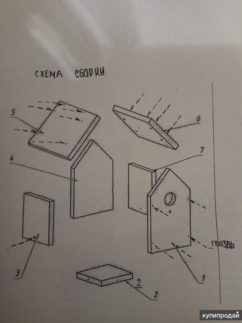 Схема скворечника триколор