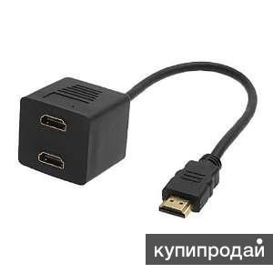 HDMI сплиттер на 2 монитора (1 вход папа - 2 выхода мама), пассивный, Томск