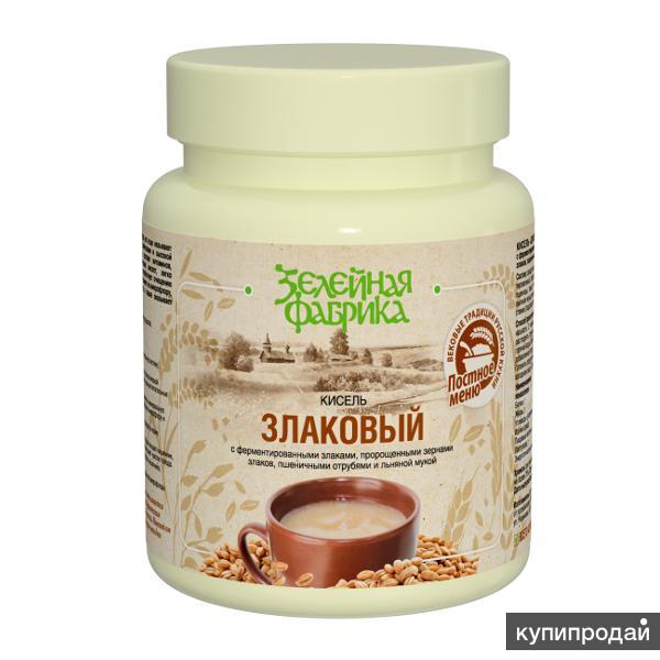 Кисель злаковый с ферментир. злаками, пророщенными злаками, отрубями и льн.мукой