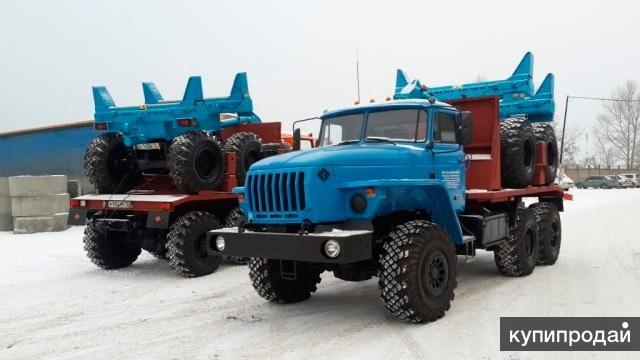 Трубовоз Урал 4320 с прицепом роспуском