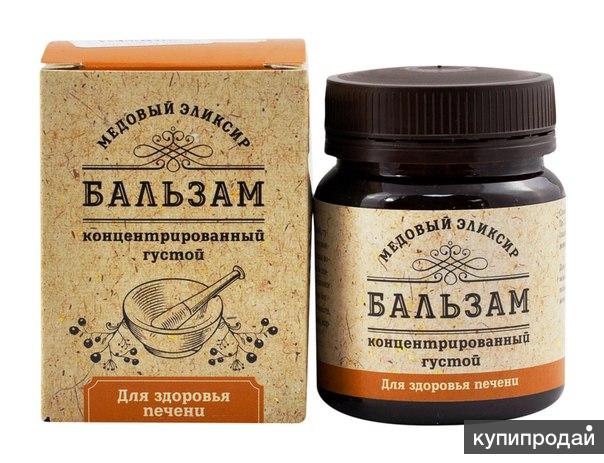 Медовый эликсир для здоровья печени, бальзам из трав 140 гр.