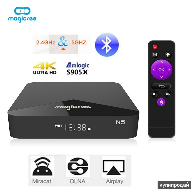 Смарт тв приставка Magicsee N5. 2.4G+5.8G