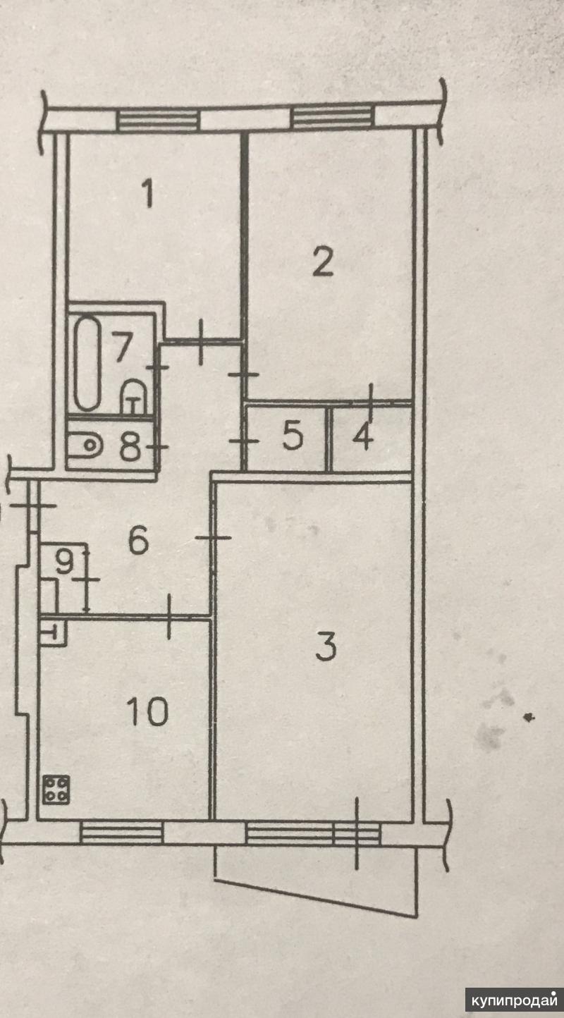 Планировки квартир северодвинска 3-к квартира, 70 м2, 5/5 эт. в Северодвинске