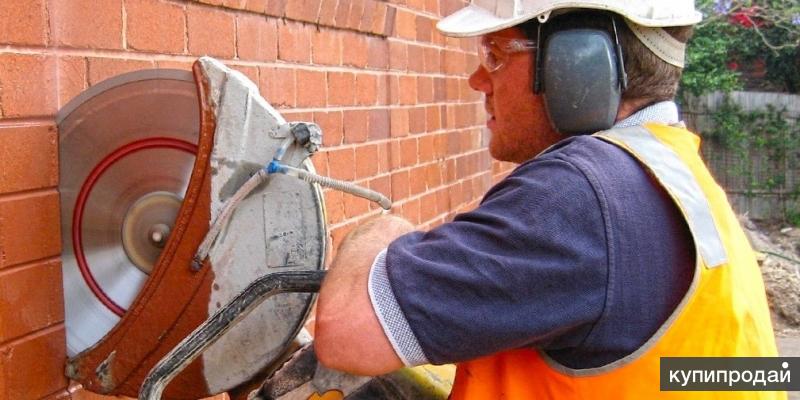 алмазная резка кирпича без пыли