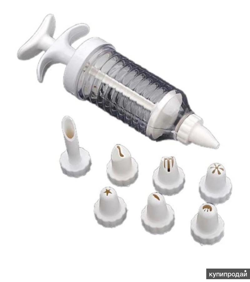 Nozzles Icing Syringe Decorating Set 4 насадками