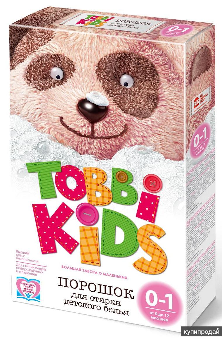Детский стиральный порошок Tobbi Kids 400 гр, 2,4 кг.