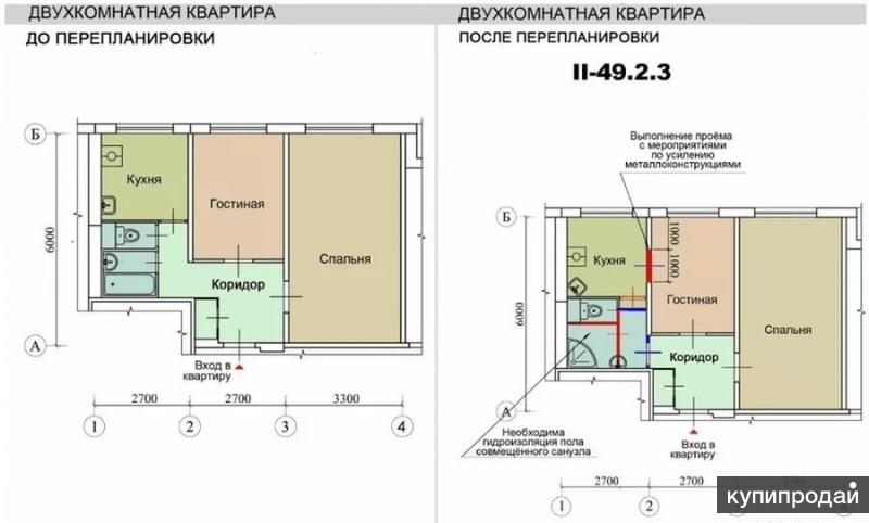 При перепланировке квартиры коридор длиной 12 м и шириной 3 м удлинили на 4 м