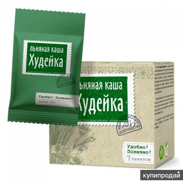 Каша "Худейка" льняная, 210 гр. (7 пакетиков по 30 гр.), Компас здоровья