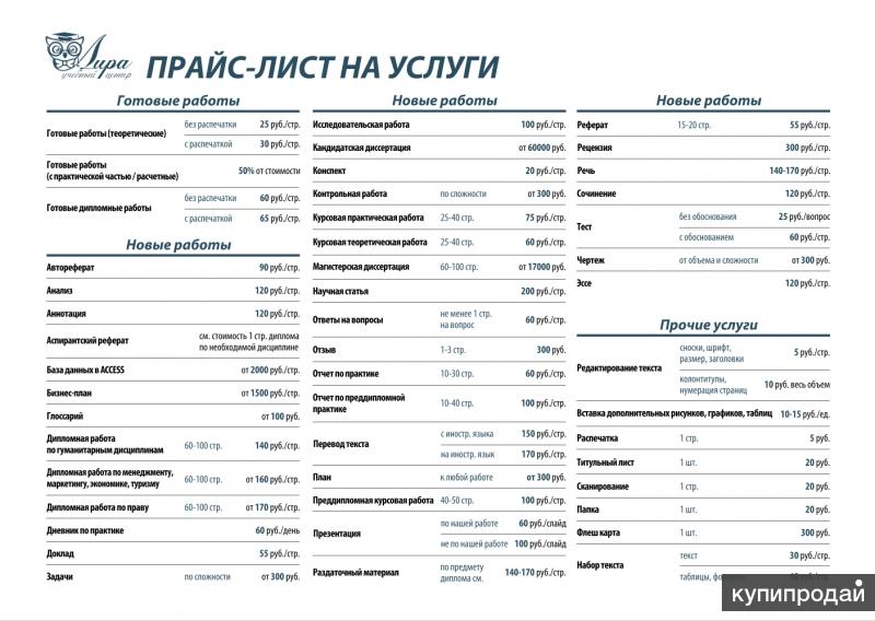 Цена курсовых работ в россии сколько глав в магистерской диссертации