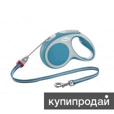 Рулетка-трос для собак до 20кг, 5м, бирюзовая, VARIO M cord 5m