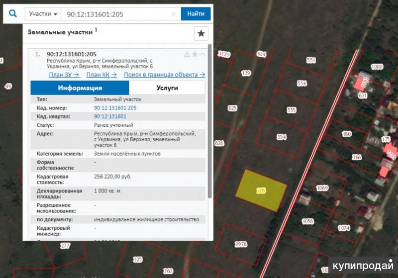 Публичная кадастровая карта крыма симферопольский район