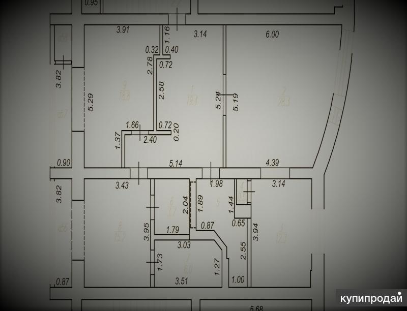 3-к квартира, 118 м2, 4/4 эт.