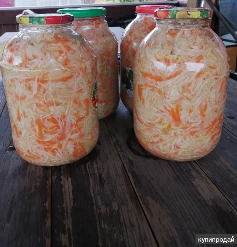 Квашеная капуста в литровой банке