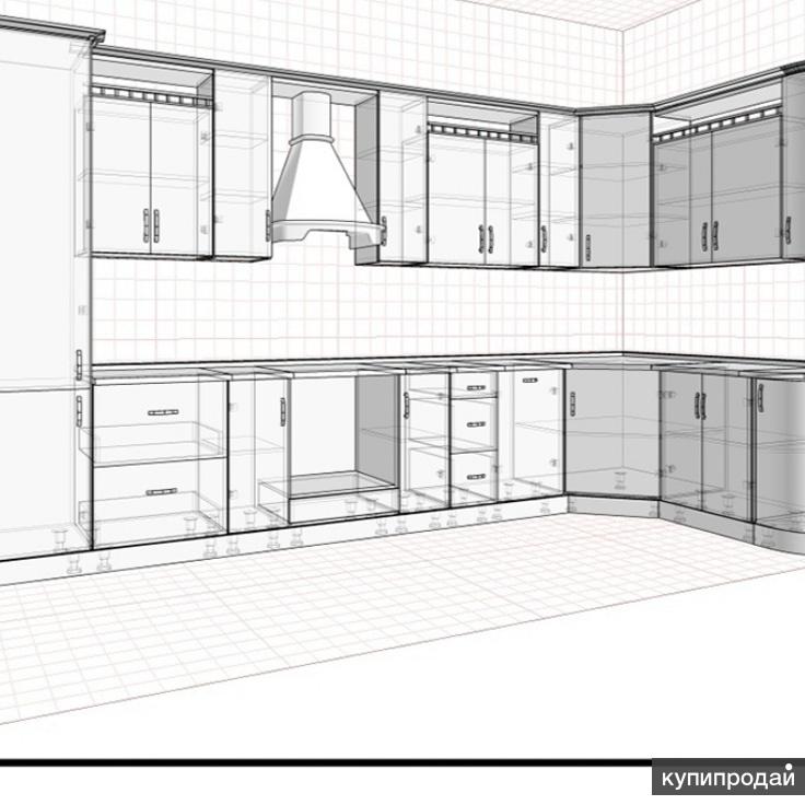 Как правильно начертить кухню