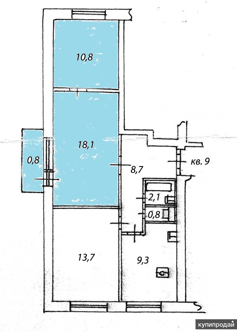 2 комнаты в 3-к кв., СЗАО, 64 м2, 2/12 эт. в Москве