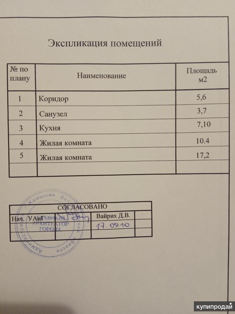 2-к квартира, 44 м2, 3/5 эт. в Камышине