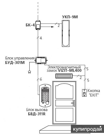 Укп 8м трубка домофона vizit схема