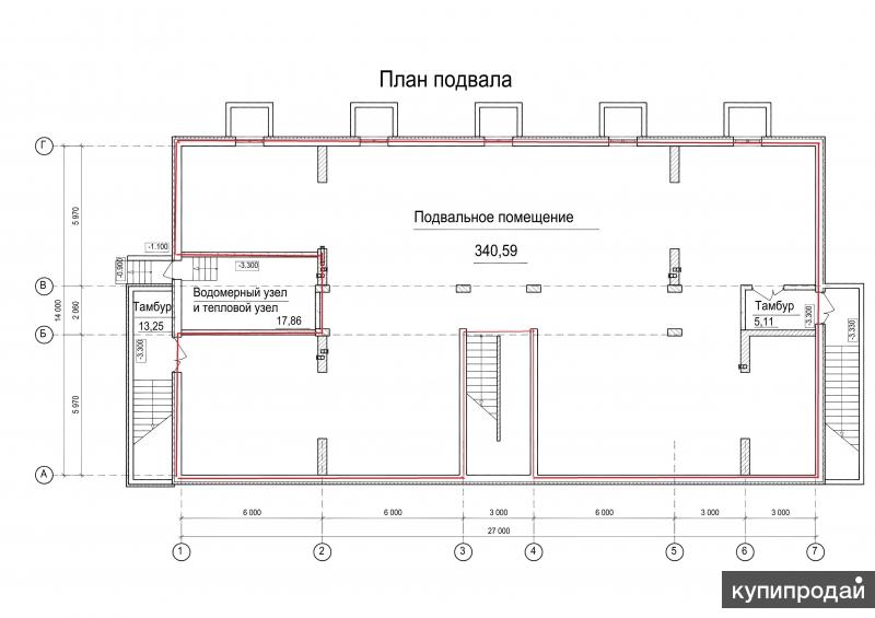 План подвала частного дома