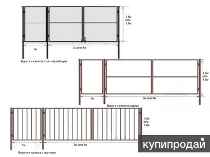 калитки и ворота каркасные !