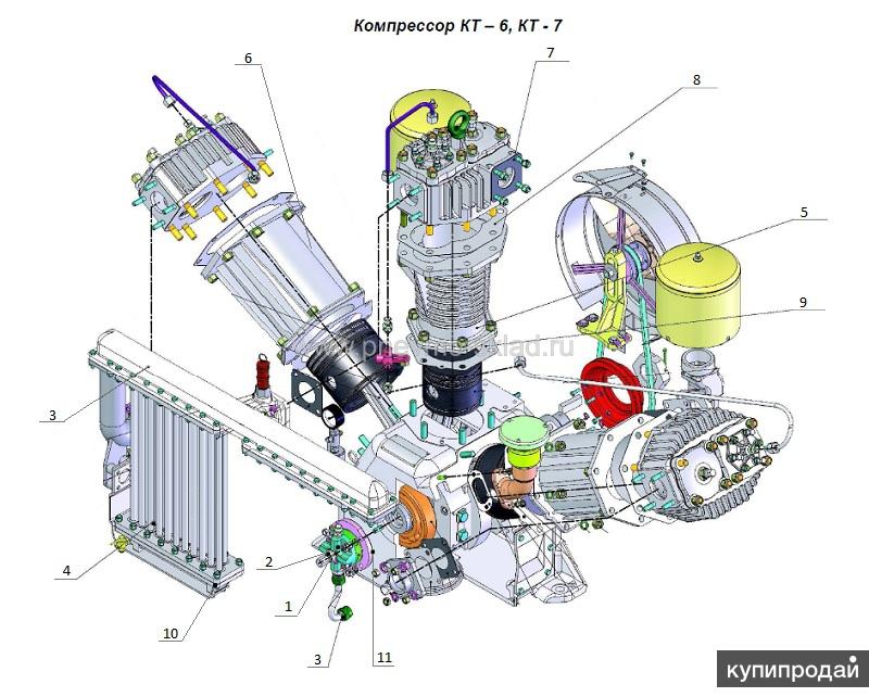 Схема компрессора кт6