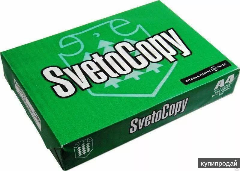 Бумага офисная А4 Svetocopy - Светокопи, 80 грамм, класс C - 500 листов