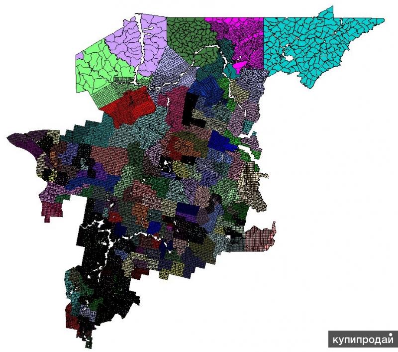 Квартальная карта лесов коми