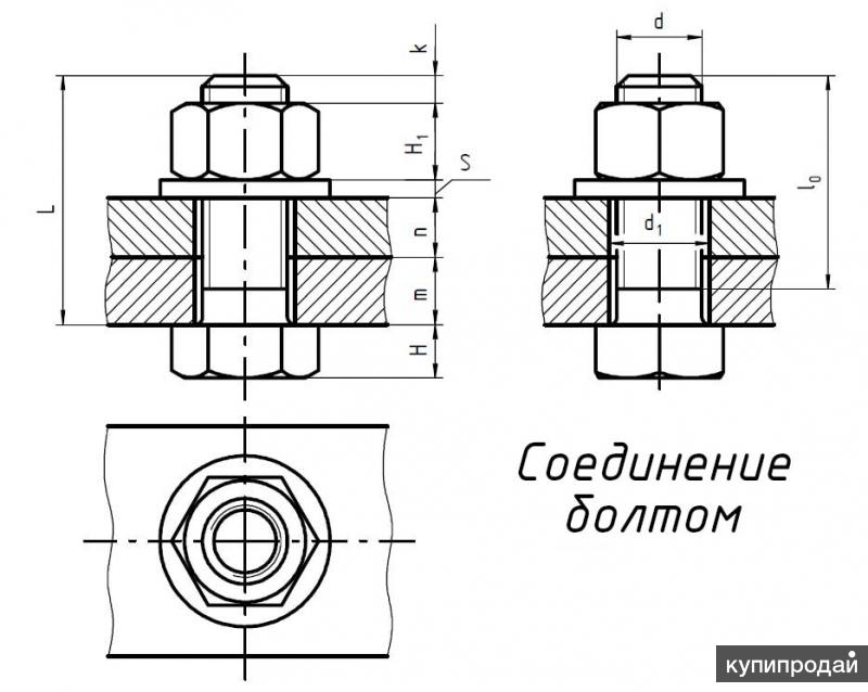 Как рисуется болт на чертеже