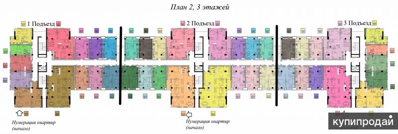 Карта с номерами квартир в подъезде