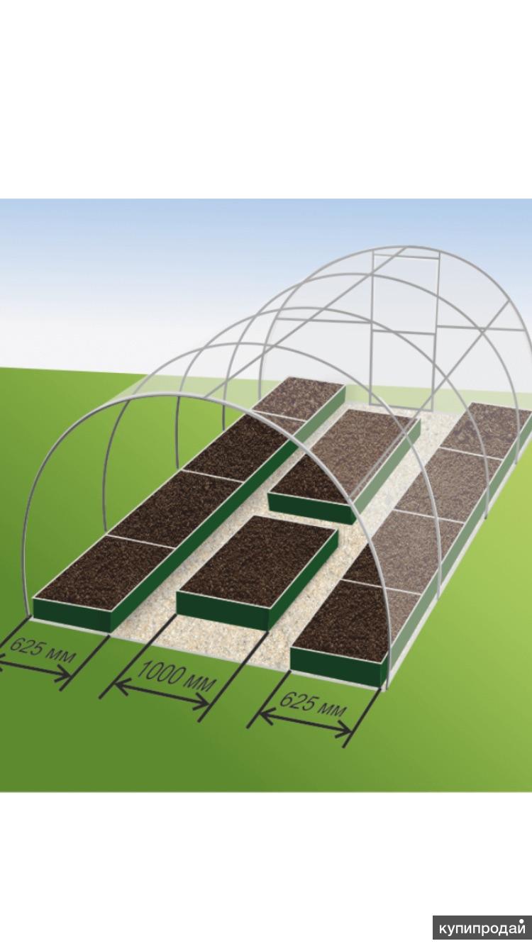 Теплица схема грядок
