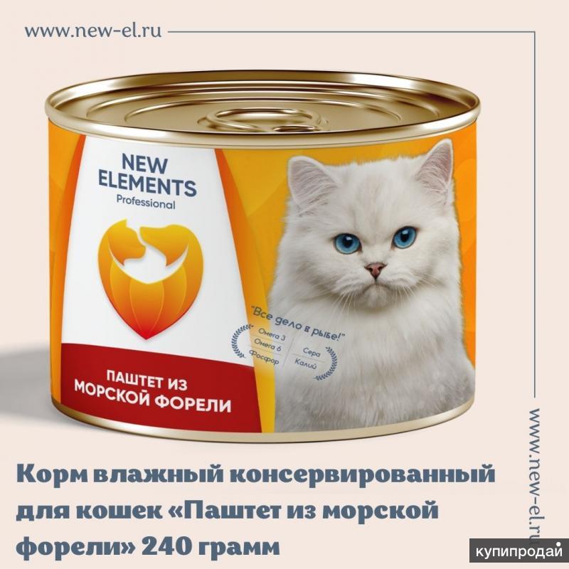 Паштет из морской форели для кошек 240 г в Санкт-Петербурге