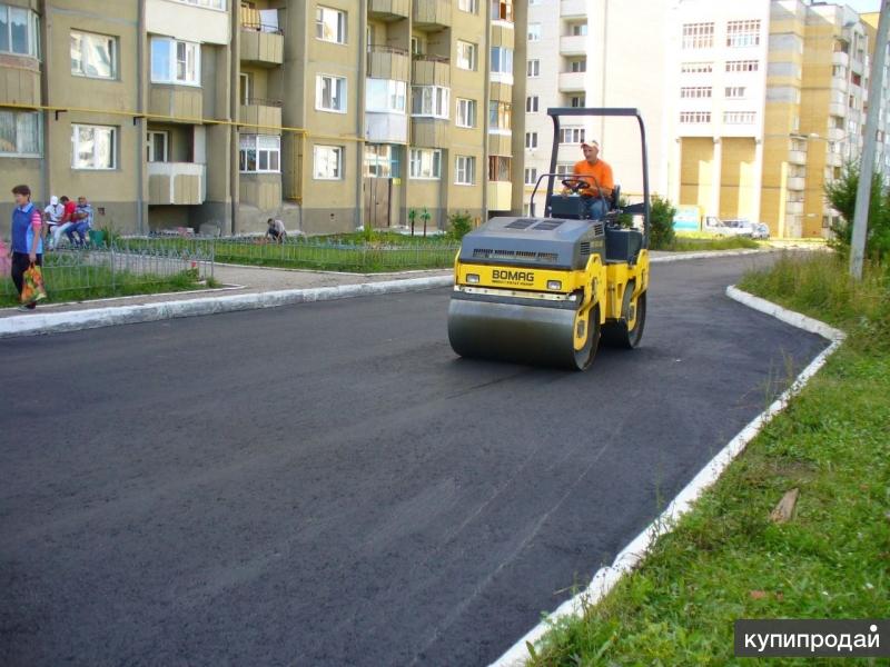 Услуги по укладке асфальтного покрытия и благоустройство территорий частного