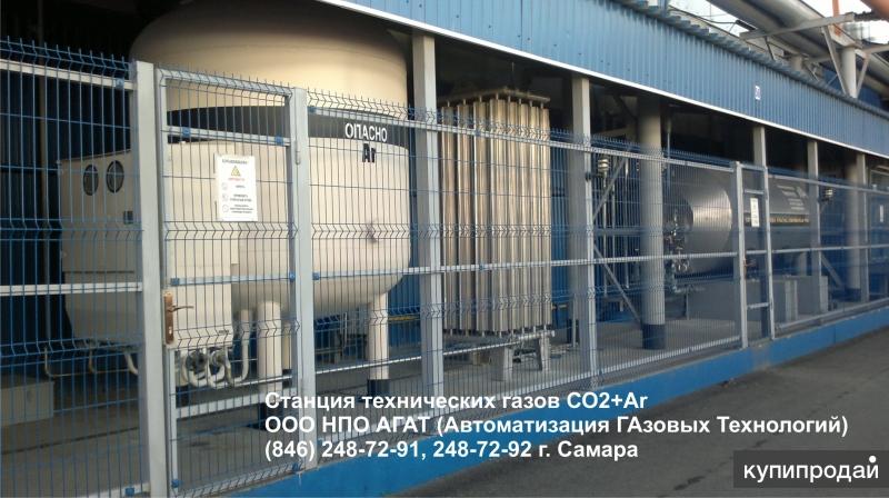 Монтаж технических газов. Ограждение для газификатора. ГХК для газа. Завод технических газов кислород-Пром Фролово телефон