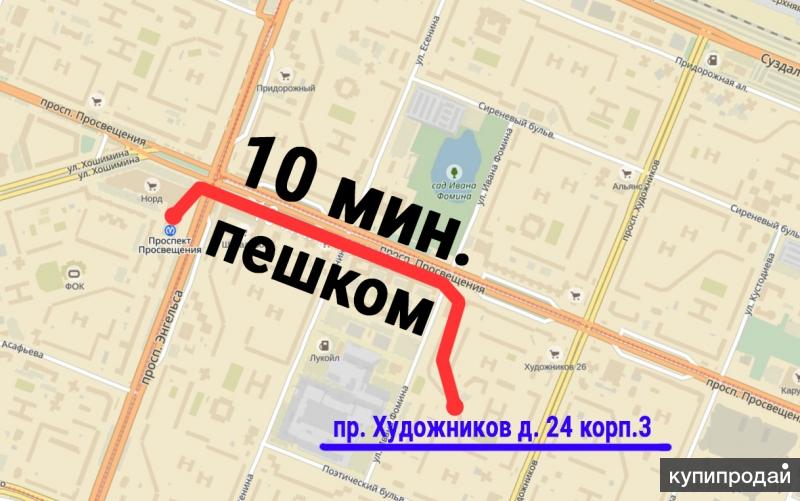 Карта санкт петербурга проспект просвещения