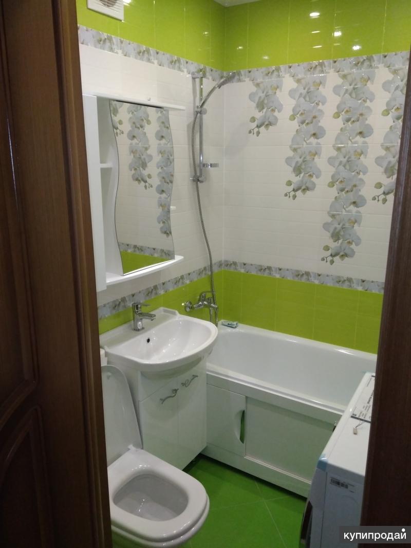 Зеленая ванная комната в хрущевке