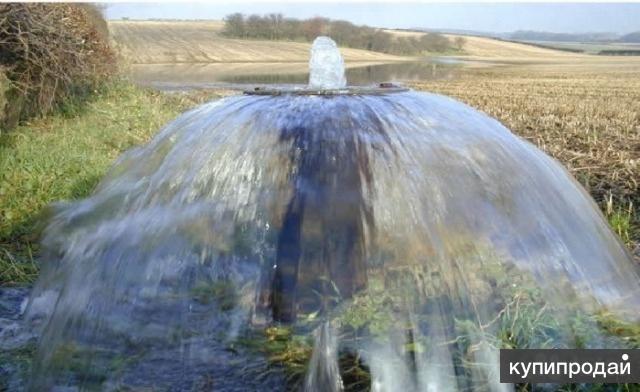 Артезианская скважина воды и земельный участок промназначения.