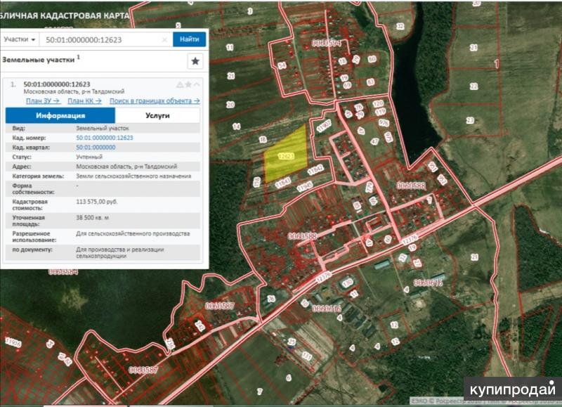 Кадастровая карта талдомского района