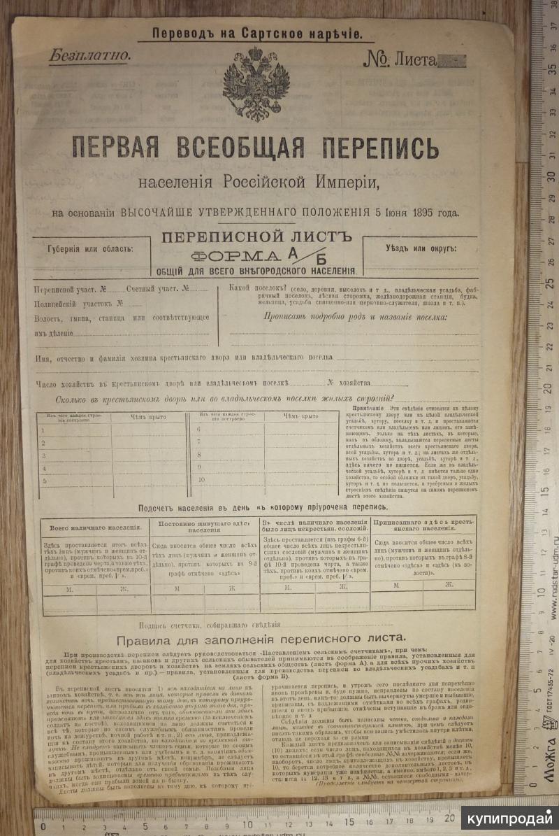 Лист империя. Перепись населения Российской империи 1895 года. Первая Всеобщая перепись населения Российской империи. Первая Всеобщая перепись населения Российской империи 1895. Первая Всеобщая перепись населения Российской империи форма.