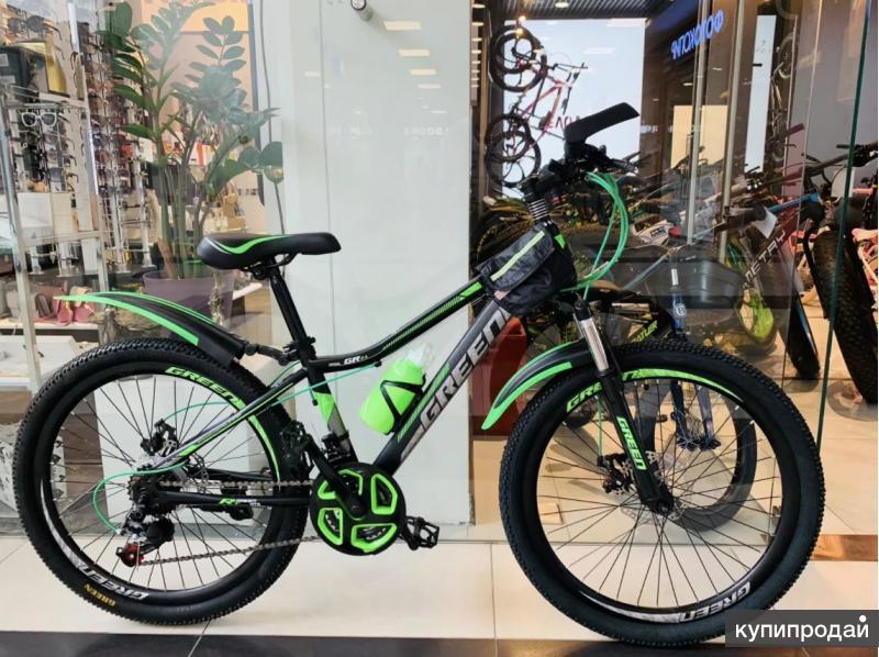Велосипед горный с низкой рамой детский Green 20" (рост 120-135 см ...