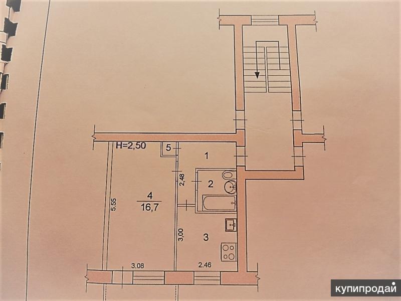 1-к квартира, 31 м2, 3/5 эт.